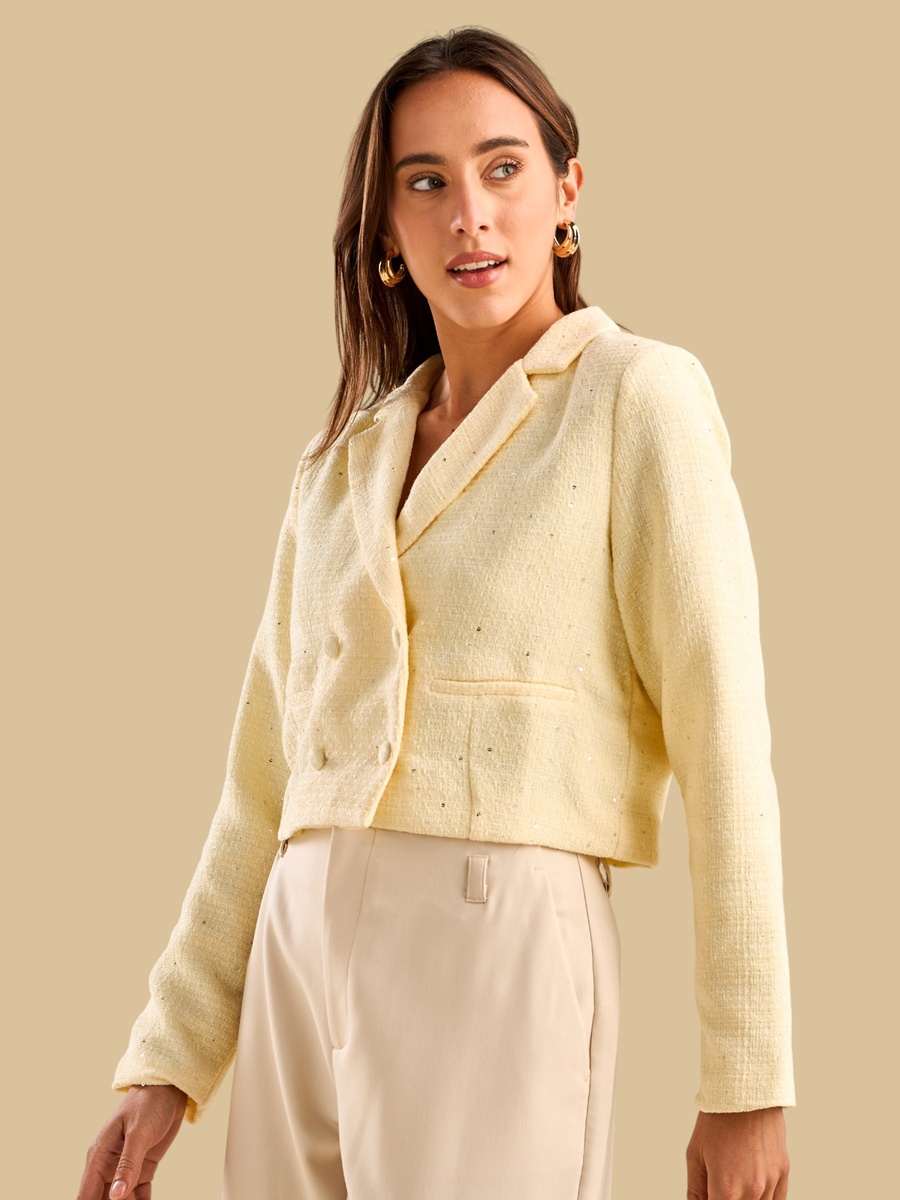 Sequinned Twill Jacket