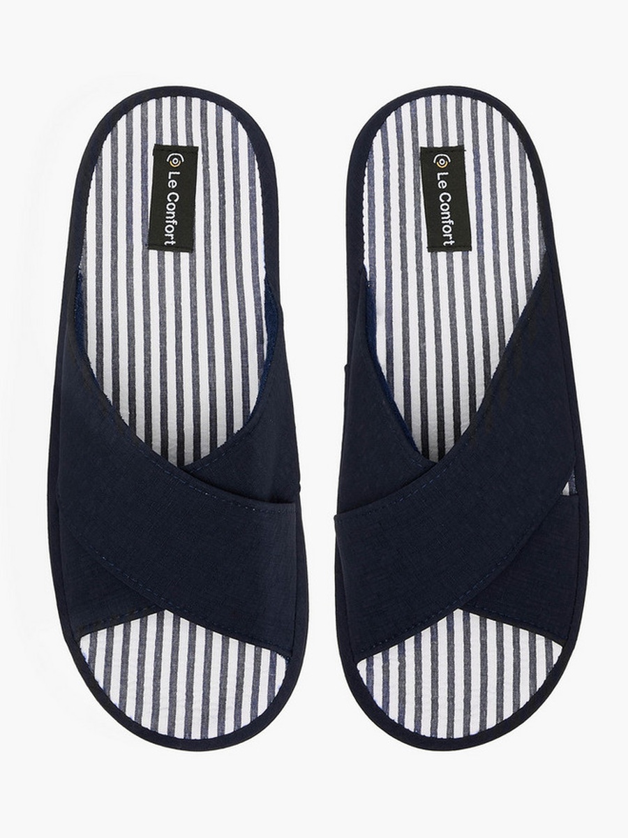 Men Cross Strap Bedroom Slippers