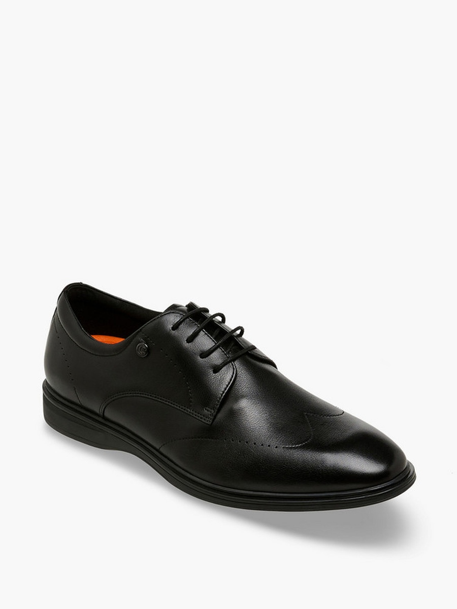 Men Lace-Up Leather Derby Shoes