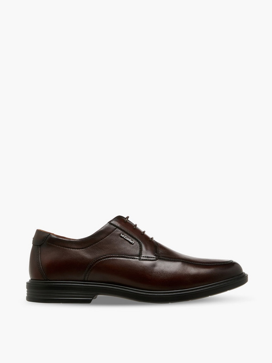 Men Lace-Up Leather Derby Shoes