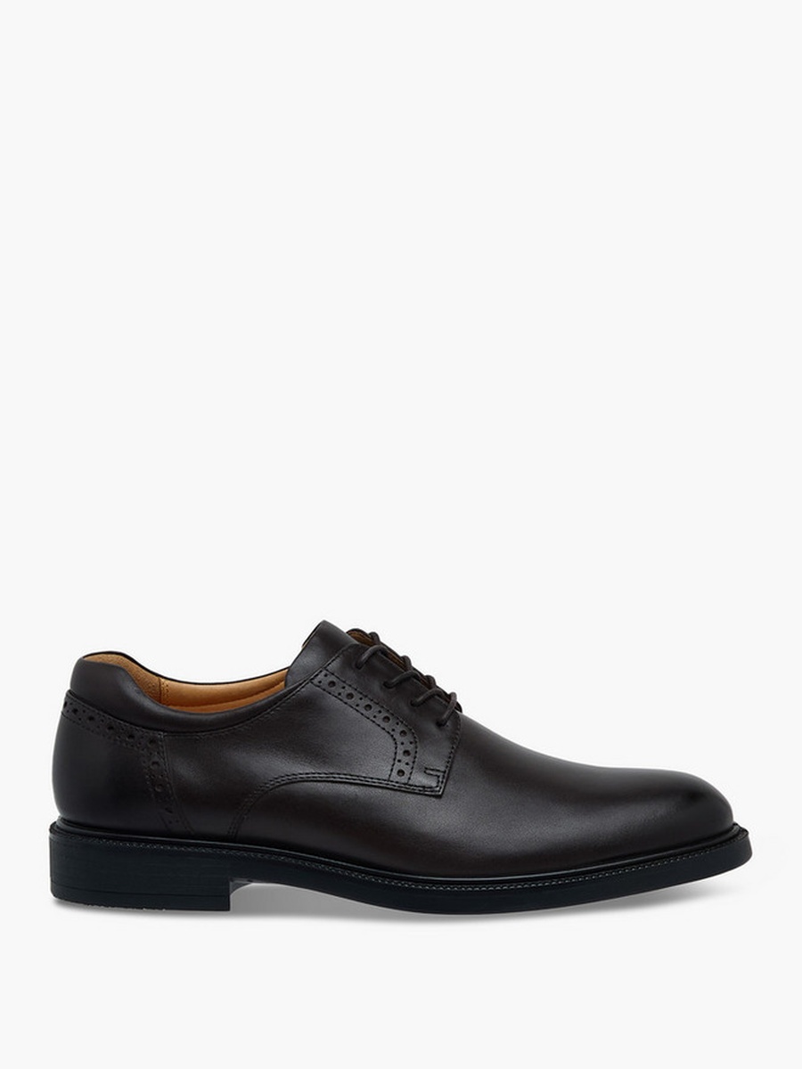 Men Leather Lace-Up Derby Shoes
