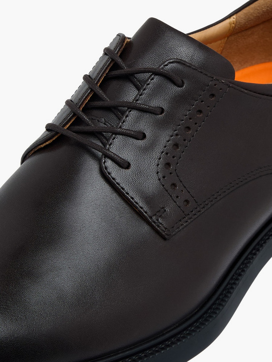 Men Leather Lace-Up Derby Shoes