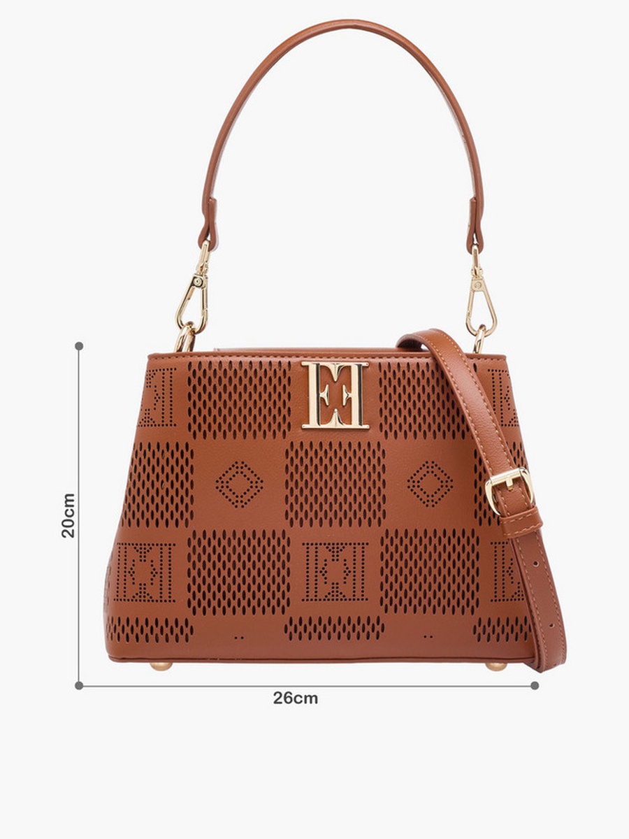 Textured Crossbody Bag with Detachable Straps