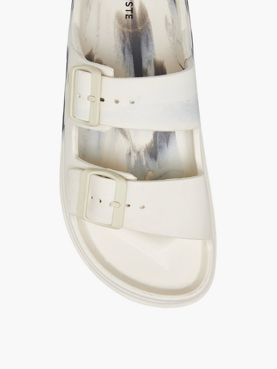 Women Buckle Detail Slides