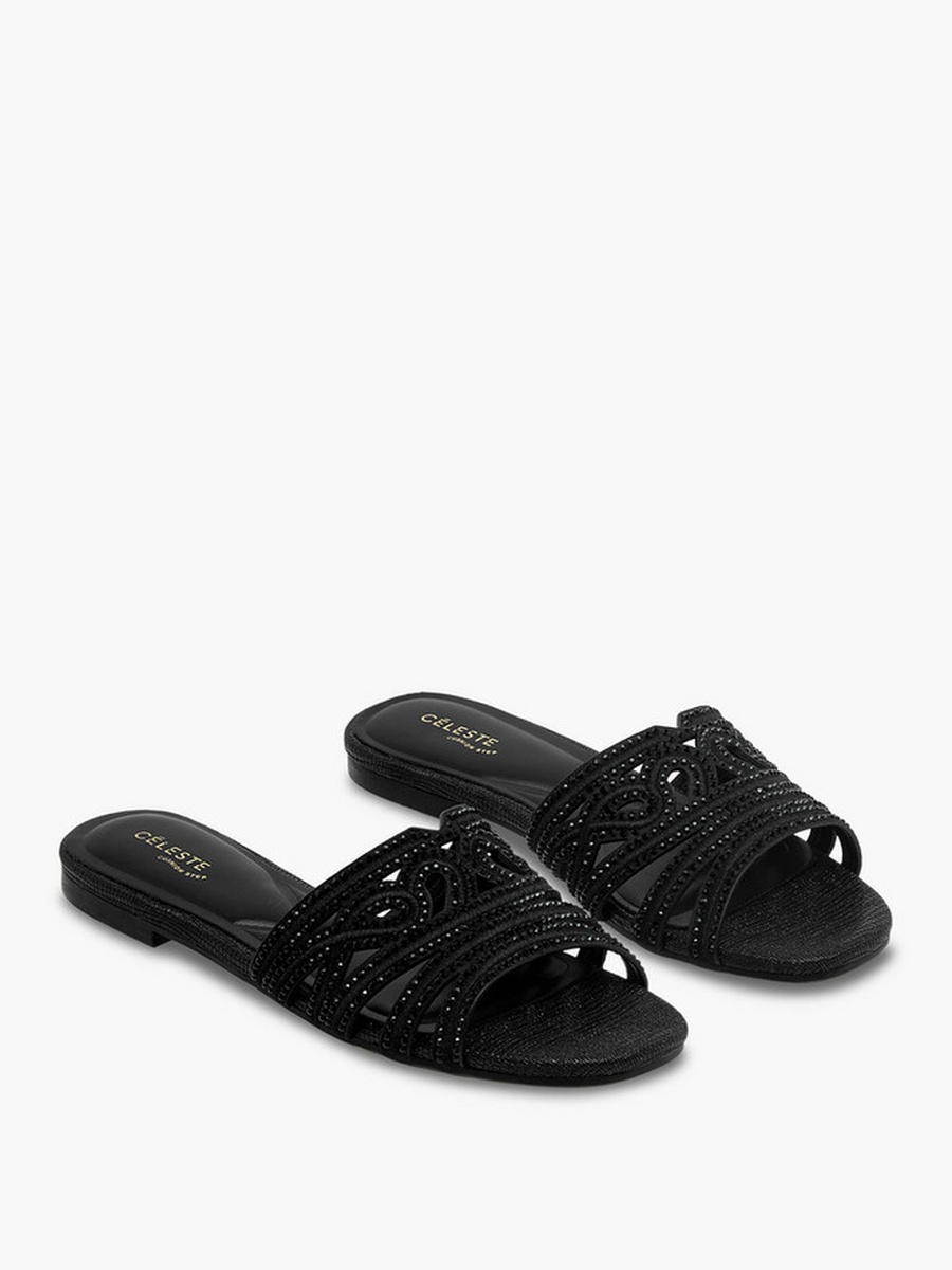 Women Embellished Slip-On Sandals 
