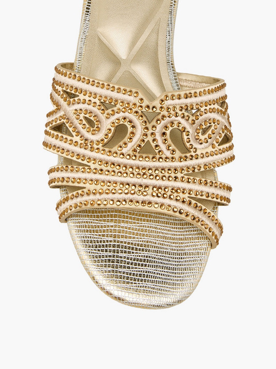 Women Embellished Slip-On Sandals 