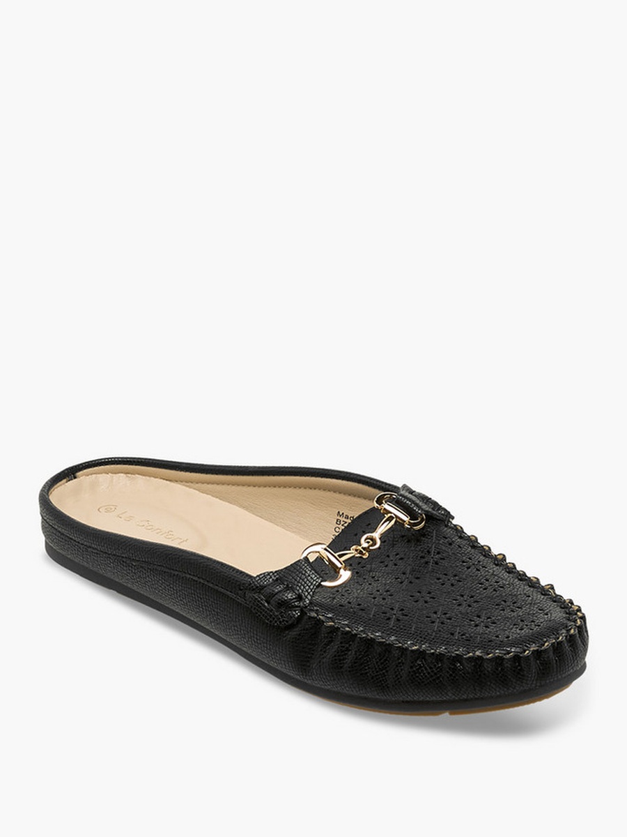 Women Perforated Slip-On Mules