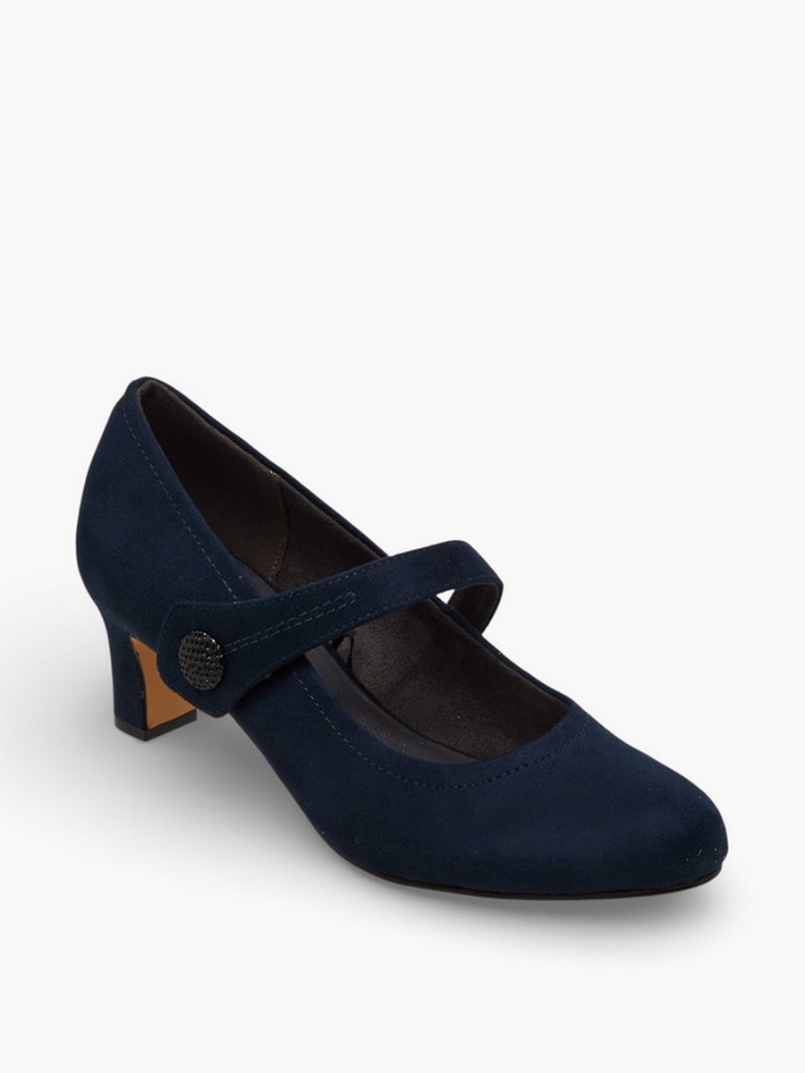 Women Block Heel Mary Jane Shoes
