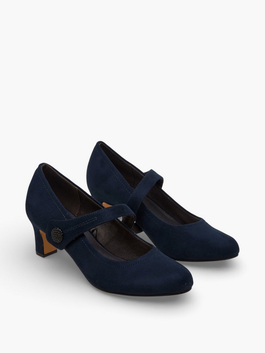 Women Block Heel Mary Jane Shoes