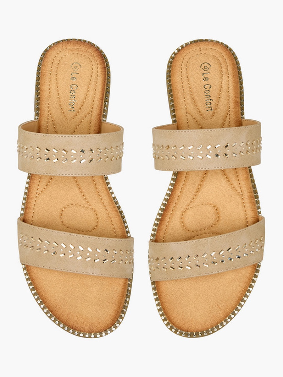 Women Studded Slide Sandals