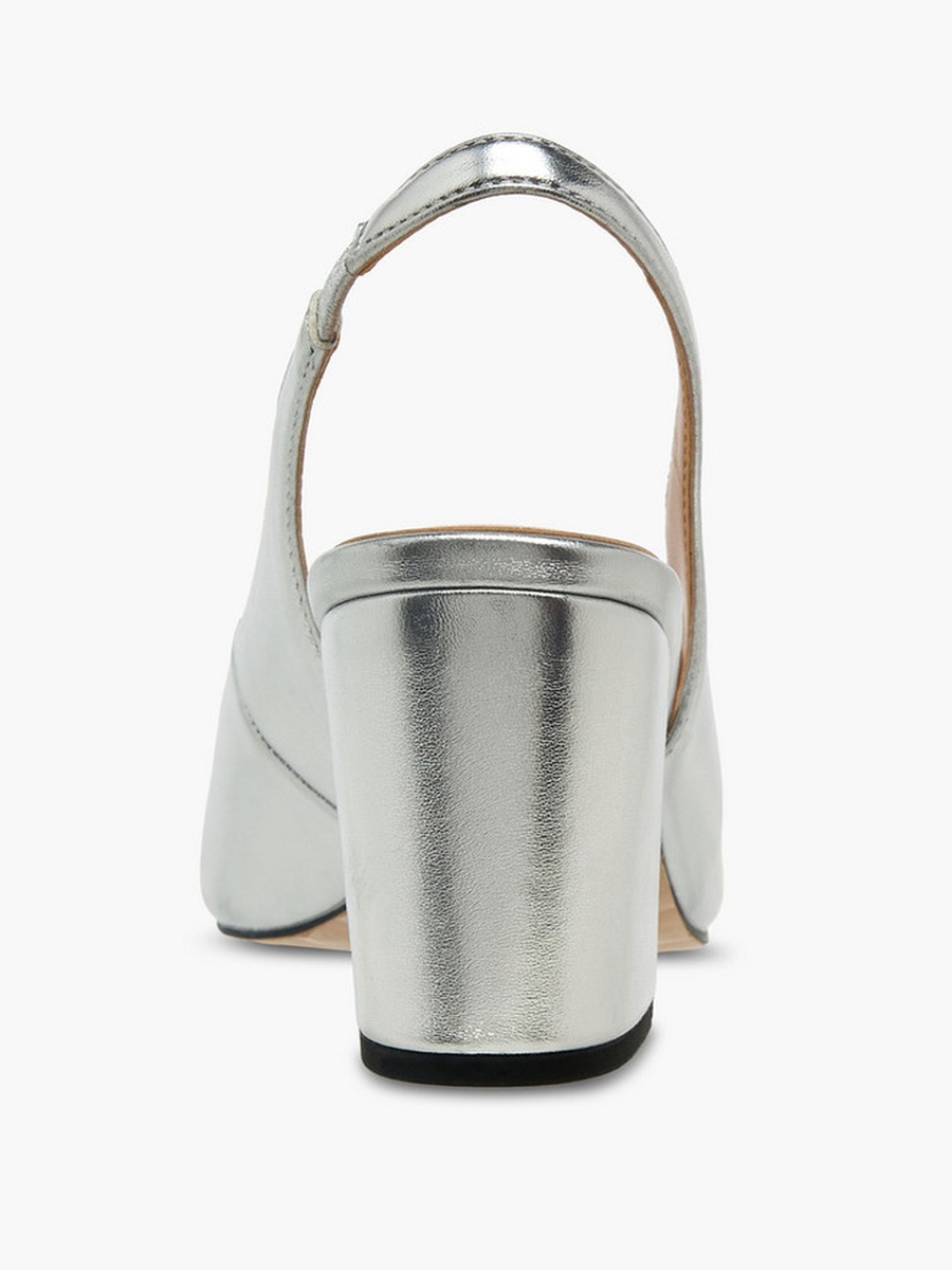 Women Embellished Block Heel Slingback Shoes 