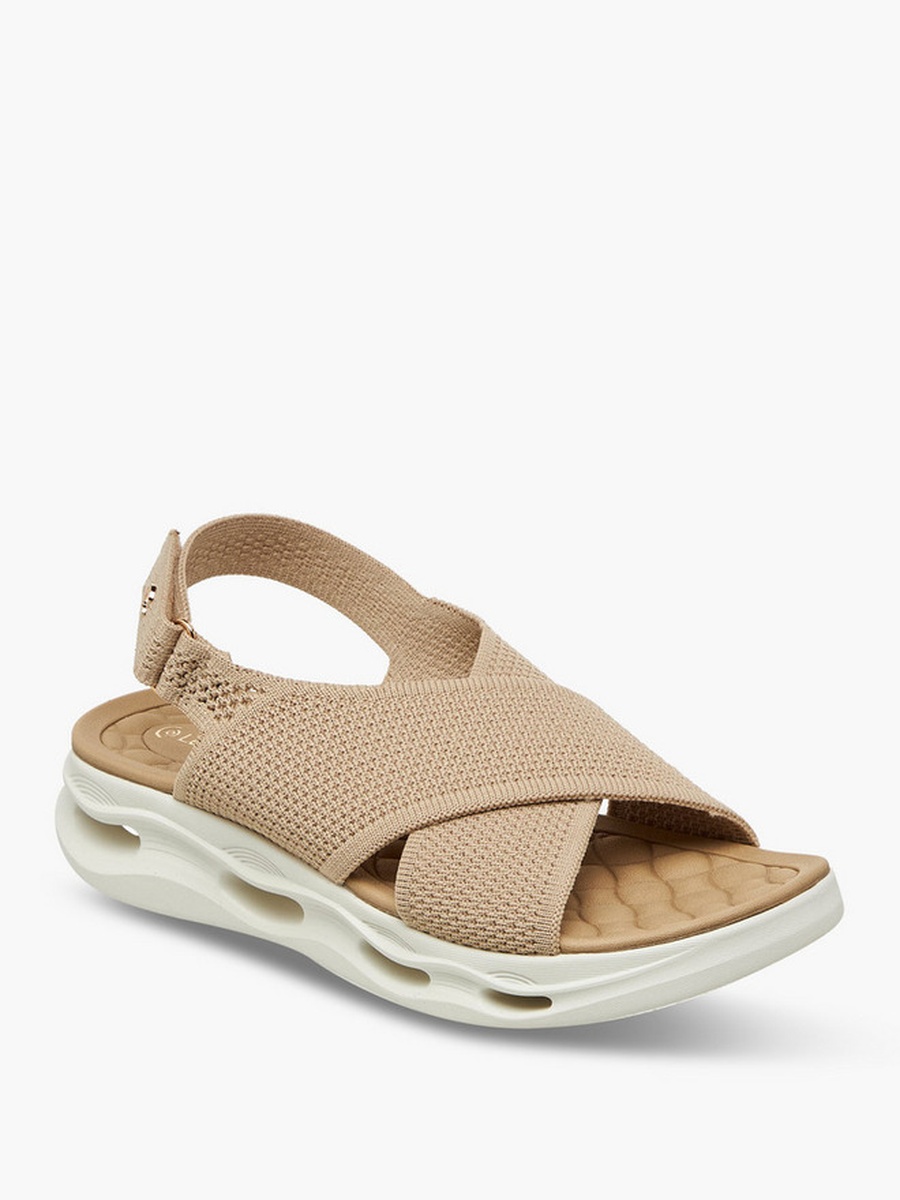 Women Platform Heel Cross Strap Sandals