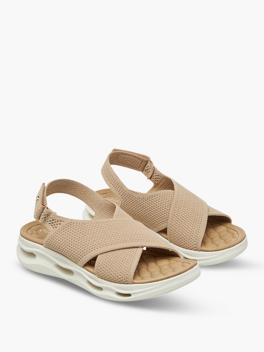 Women Platform Heel Cross Strap Sandals