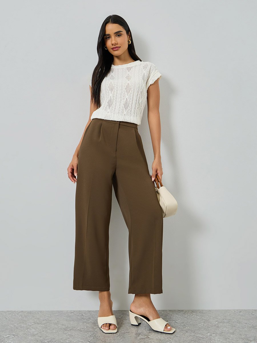 Off-White Knit Short Sleeve Top 