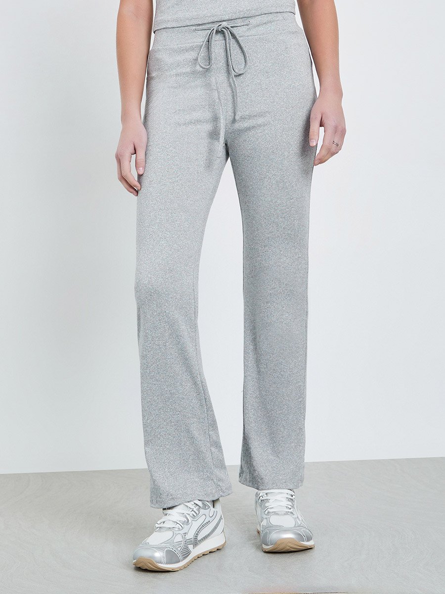 Grey Solid Short Sleeve T-Shirt and Pants Co-Ords
