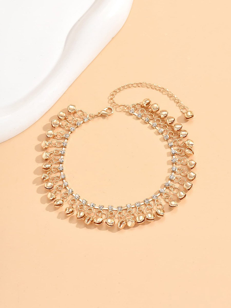 Embellished Anklet with Tassel Bells