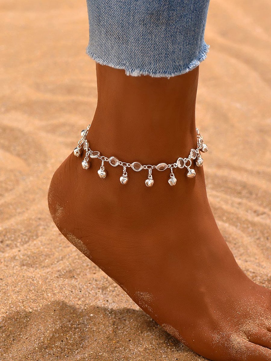 Embellished Anklet with Tassel Bells