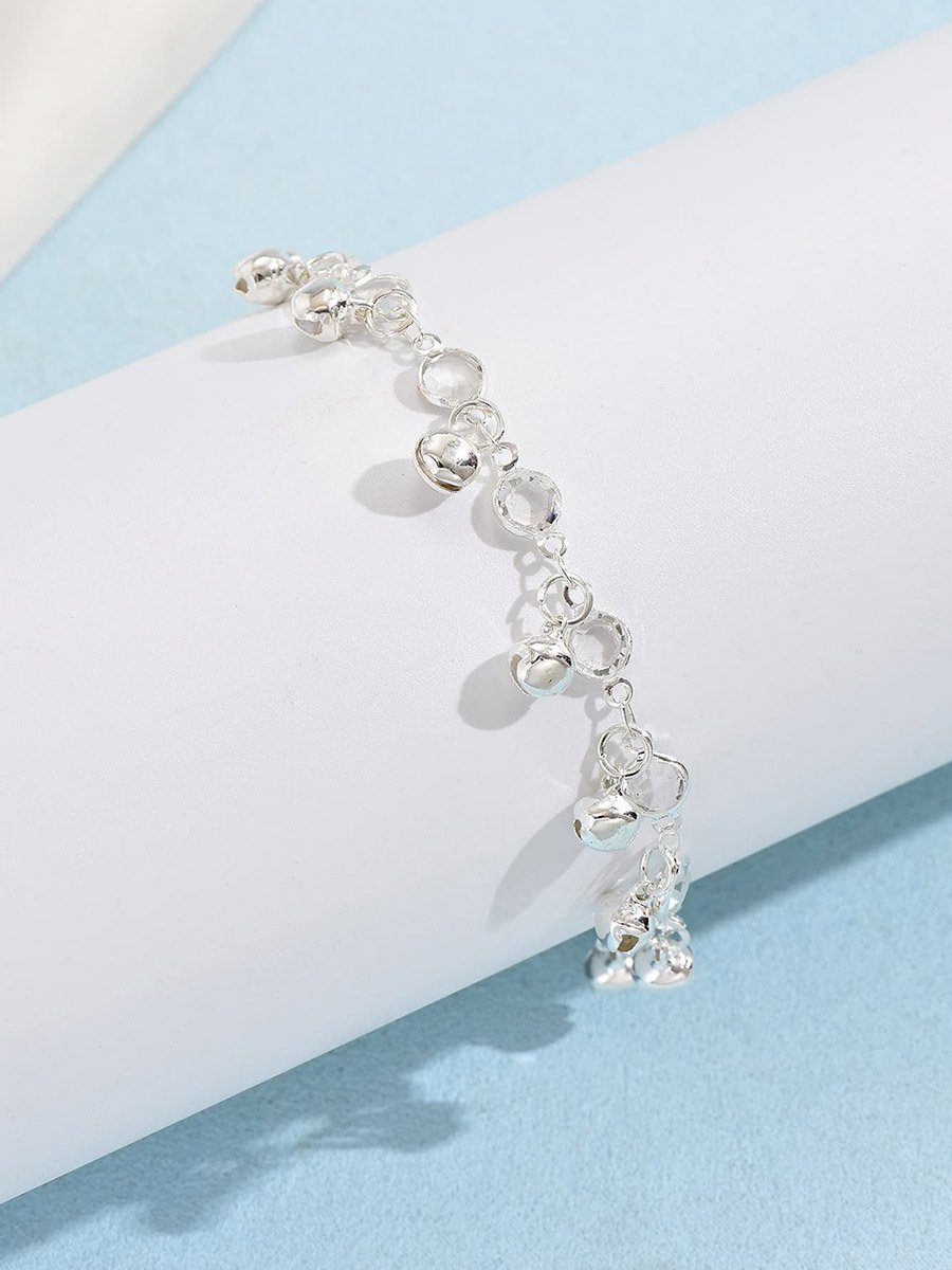 Embellished Anklet with Tassel Bells