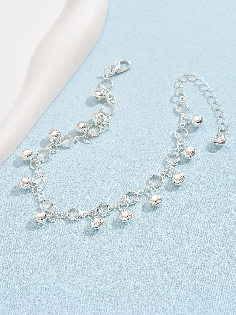 Embellished Anklet with Tassel Bells