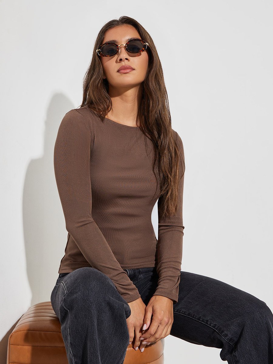 Pack of 2 - Solid Boat Neck Knit Top