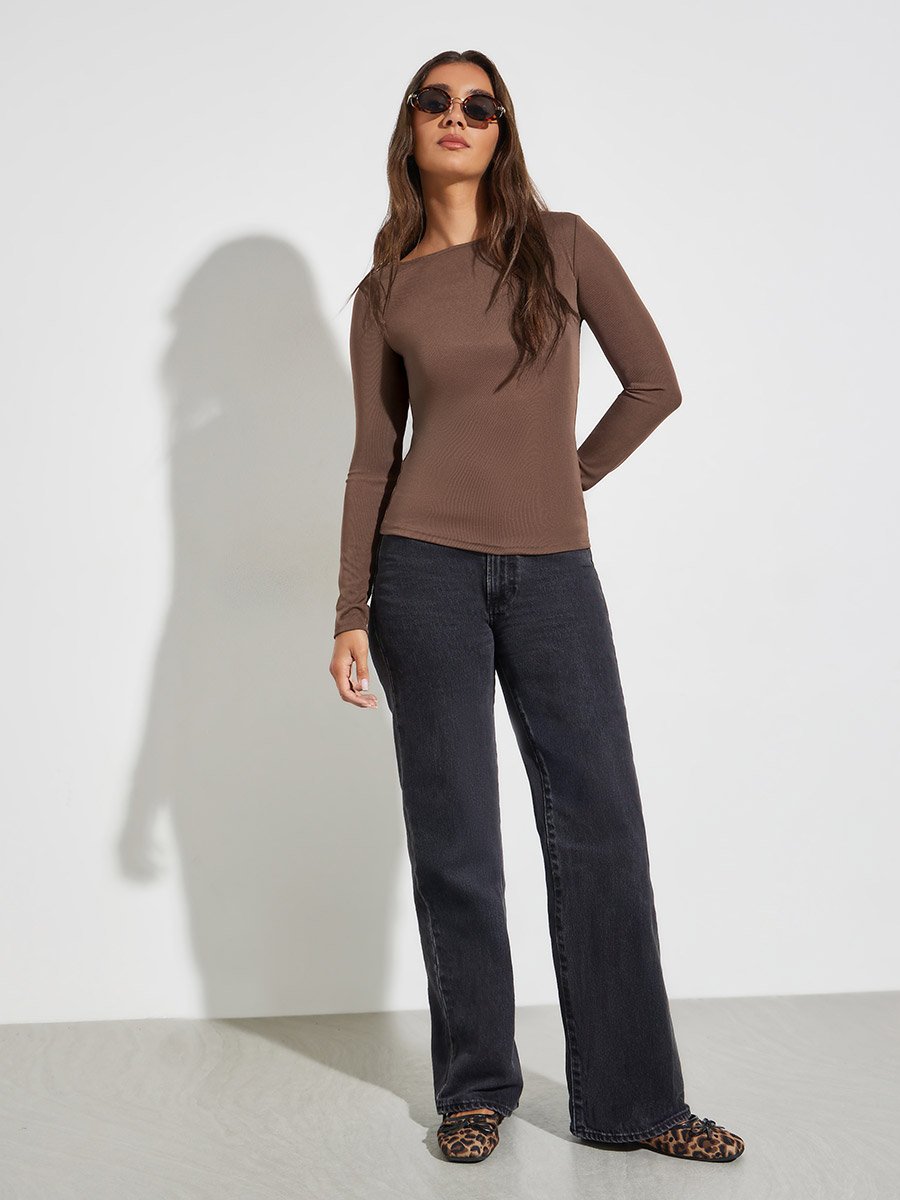 Pack of 2 - Solid Boat Neck Knit Top