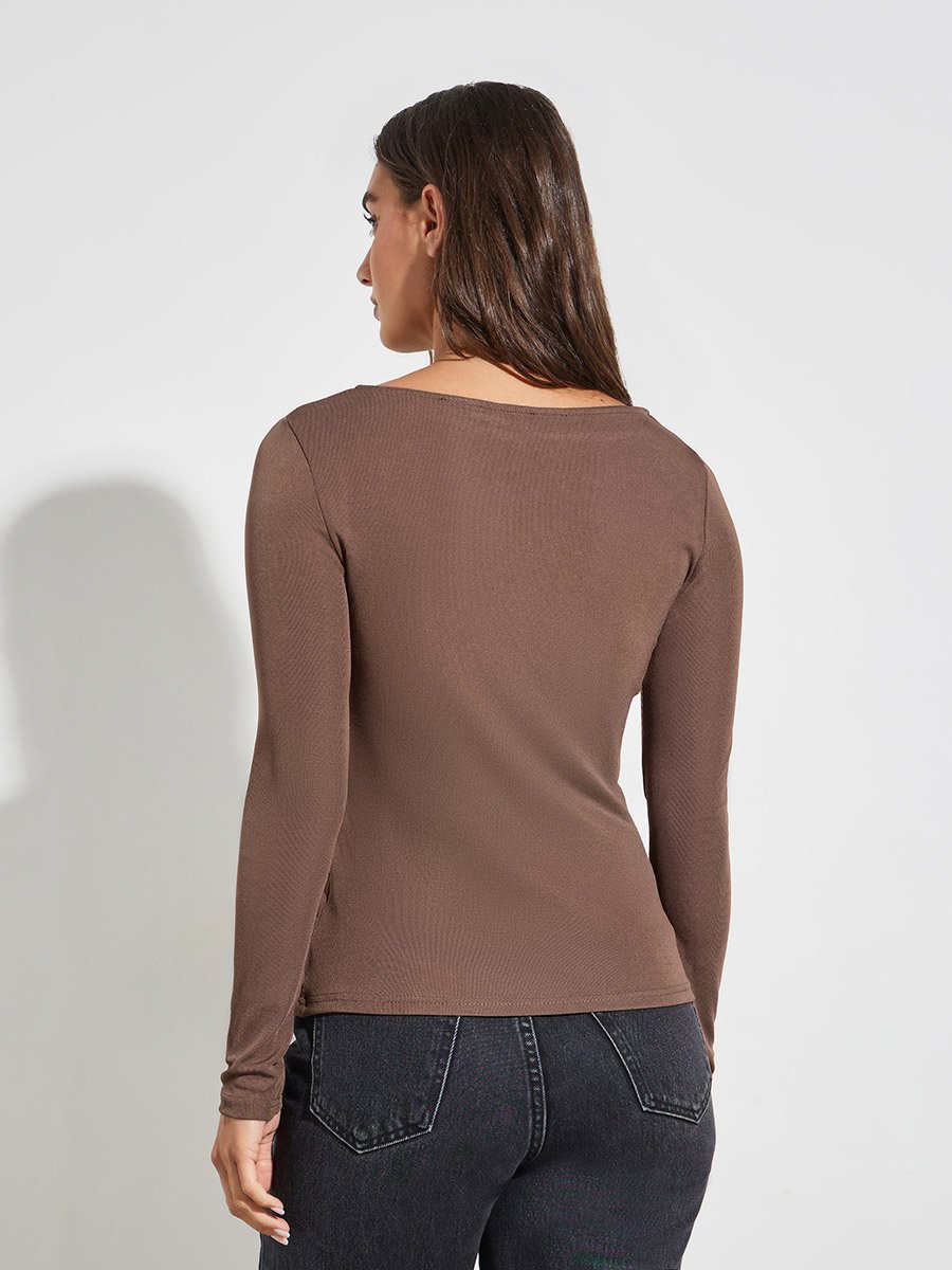 Pack of 2 - Solid Boat Neck Knit Top