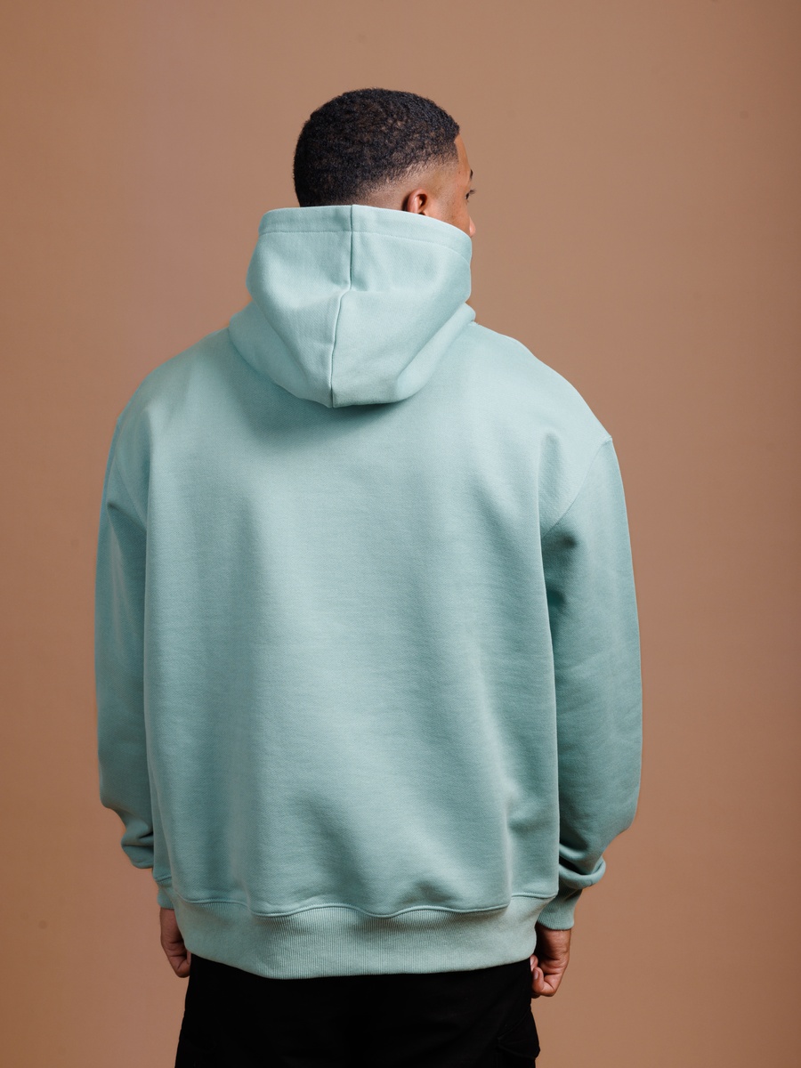 Blue Relaxed Fit Hoodie with Front Pocket