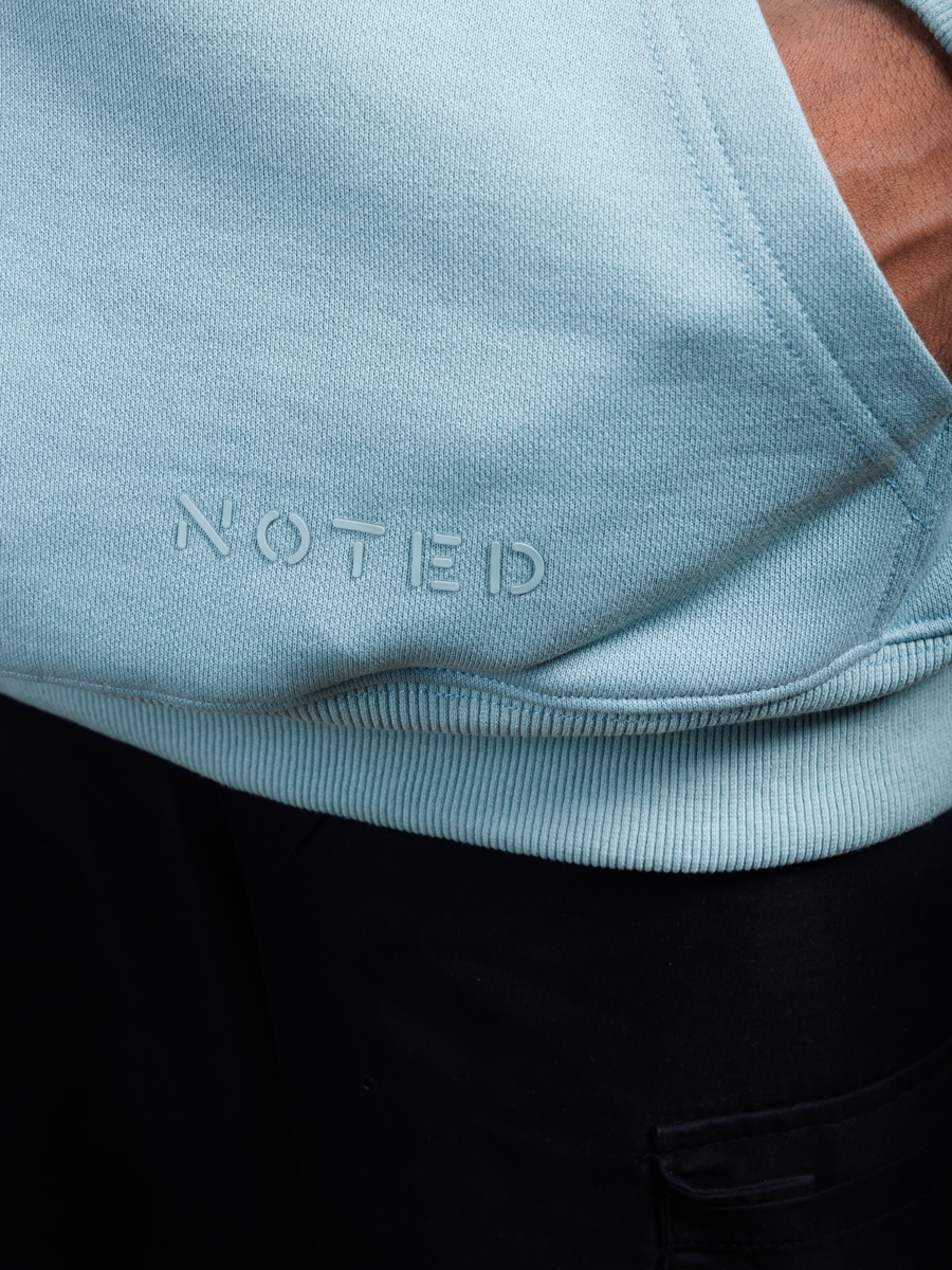 Blue Relaxed Fit Hoodie with Front Pocket