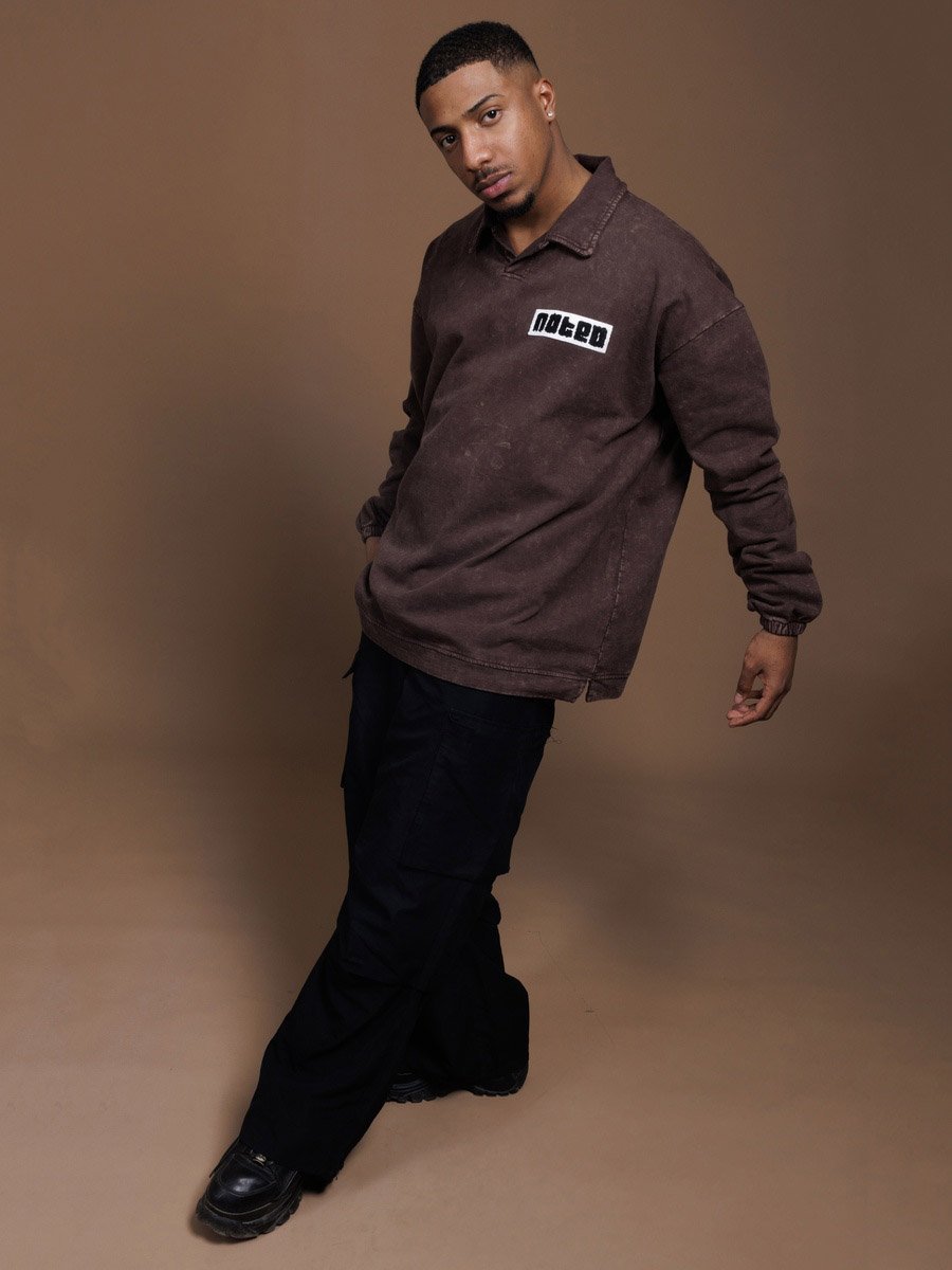 Brown Patch Detail Relaxed Fit Polo