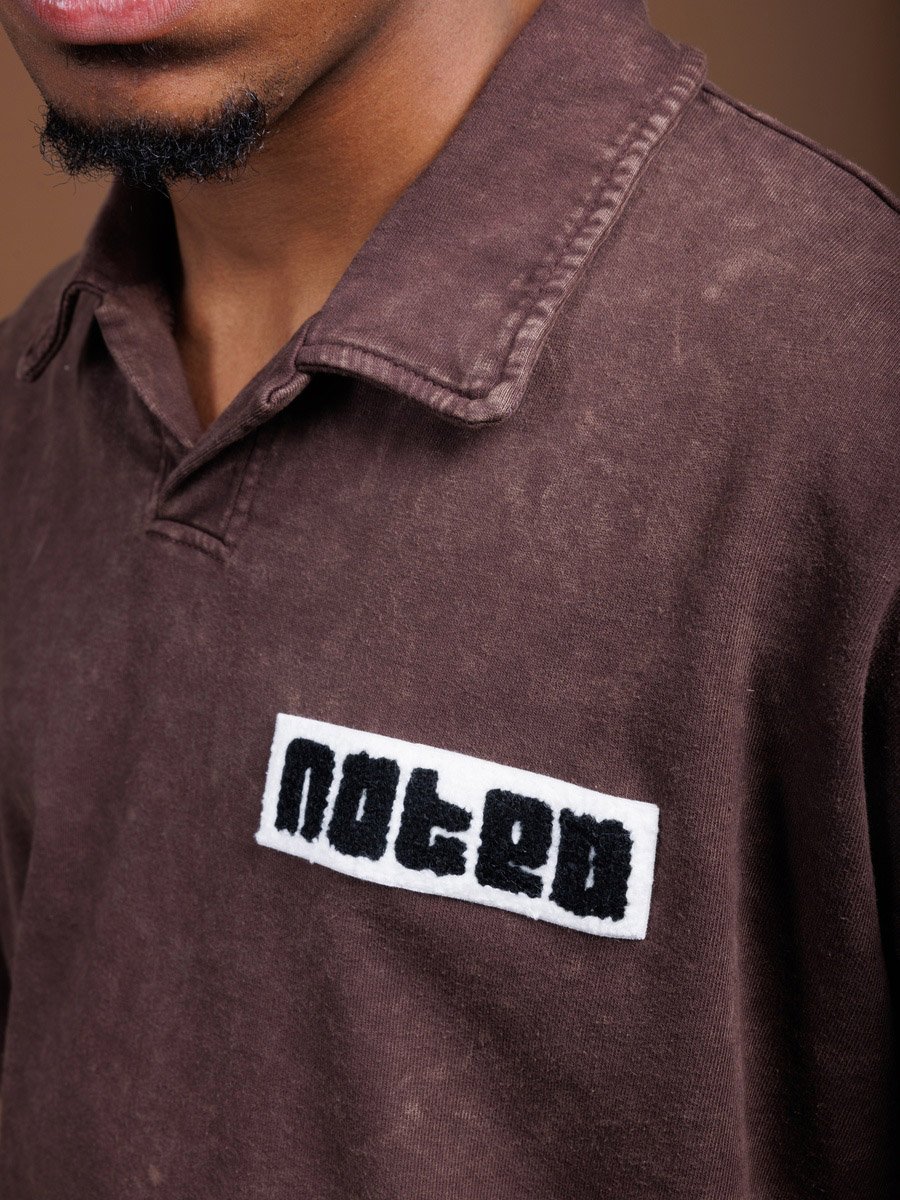 Brown Patch Detail Relaxed Fit Polo