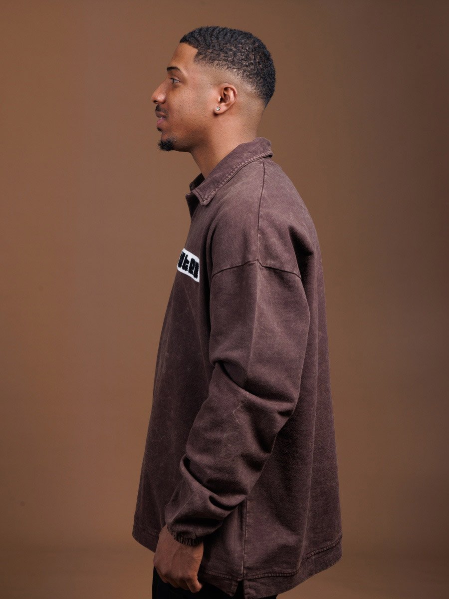 Brown Patch Detail Relaxed Fit Polo