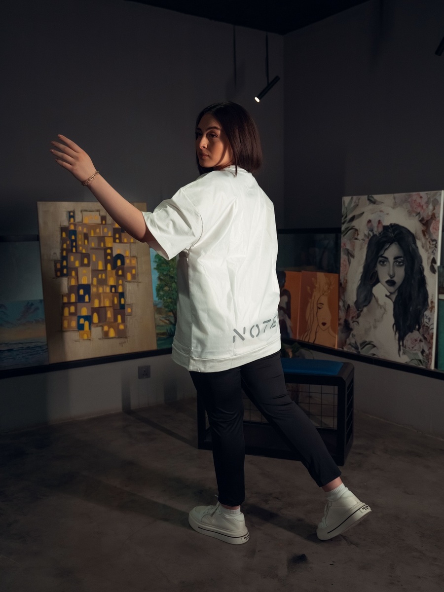 White Oversized Graphic Print T-Shirt