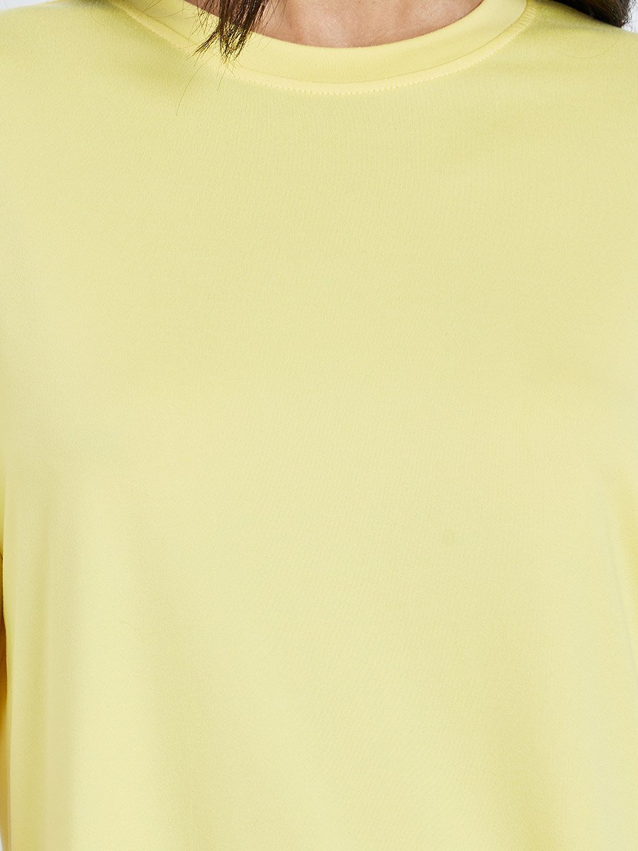 Yellow Graphic Back Palm Print T-Shirt