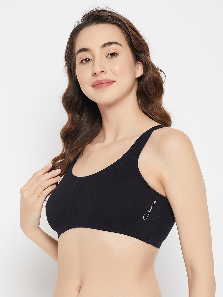 Black Non-Padded Non-Wired Full Coverage Everyday T-Shirt Bra