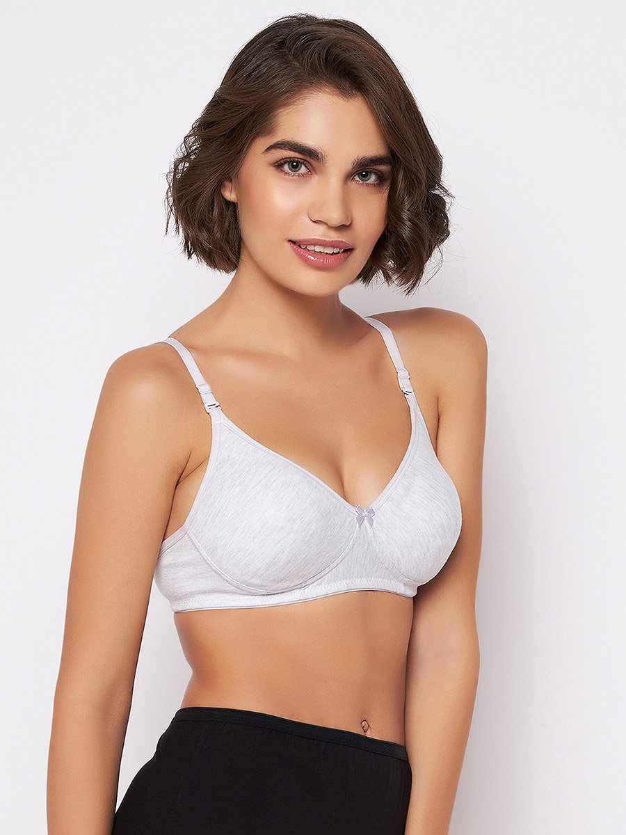 Grey Lightly Padded Non-Wired Multiway T-Shirt Bra