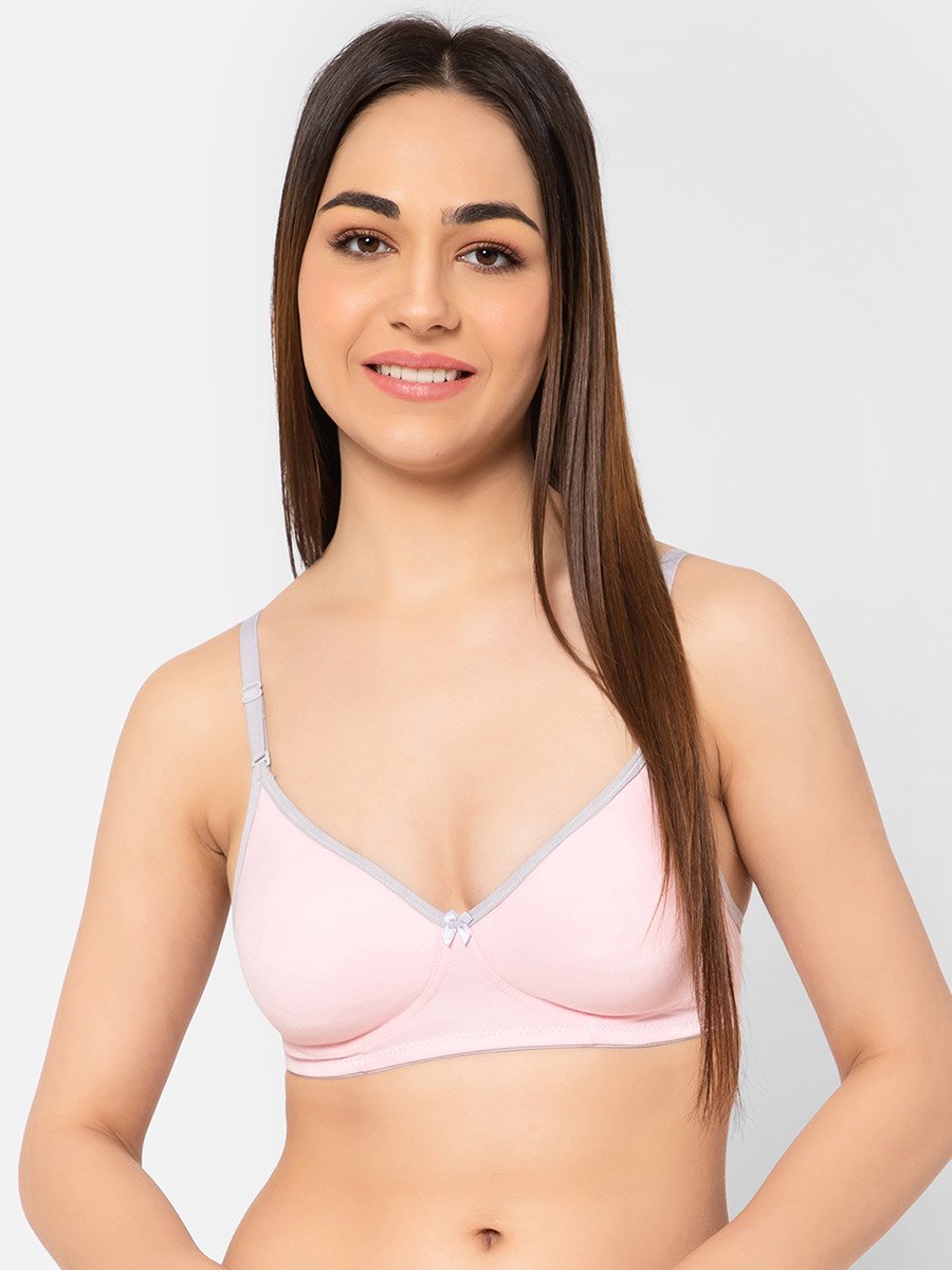 Pink Lightly Padded Non-Wired Multiway T-Shirt Bra