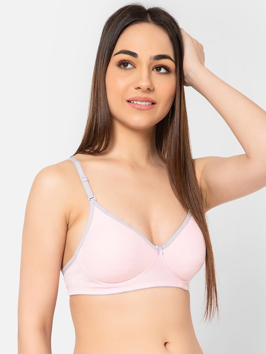 Pink Lightly Padded Non-Wired Multiway T-Shirt Bra