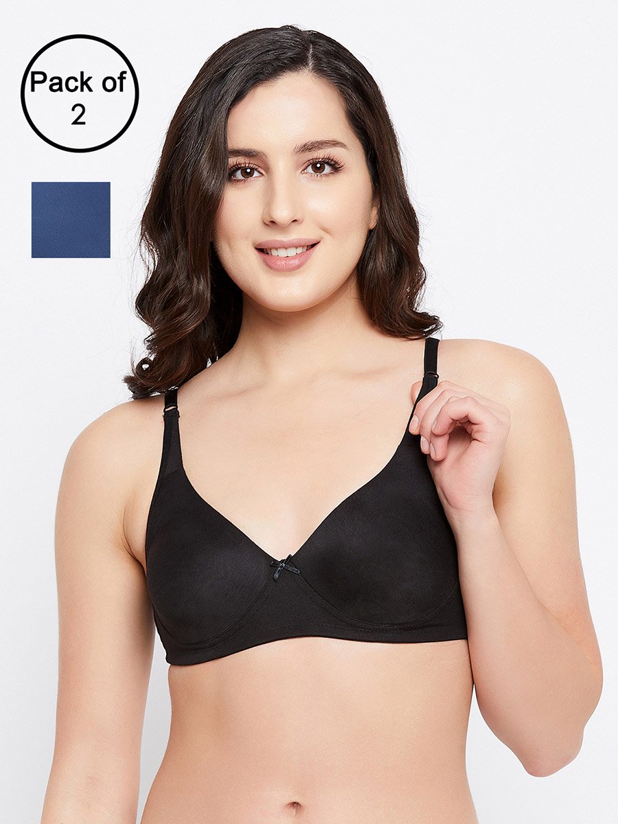 Pack of 2 - Non-Padded Non-Wired Cotton T-Shirt Bra
