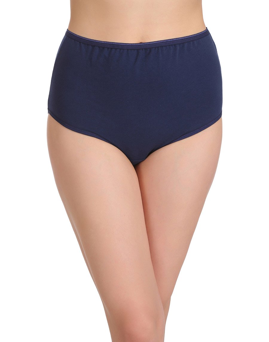 Navy Blue Cotton Maternity High Waist Hipster