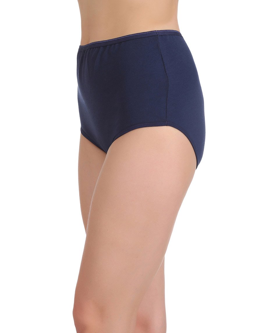Navy Blue Cotton Maternity High Waist Hipster
