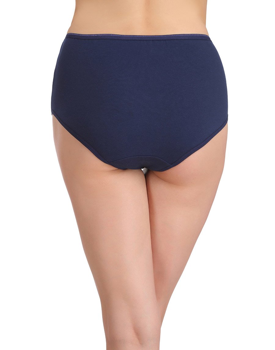 Navy Blue Cotton Maternity High Waist Hipster
