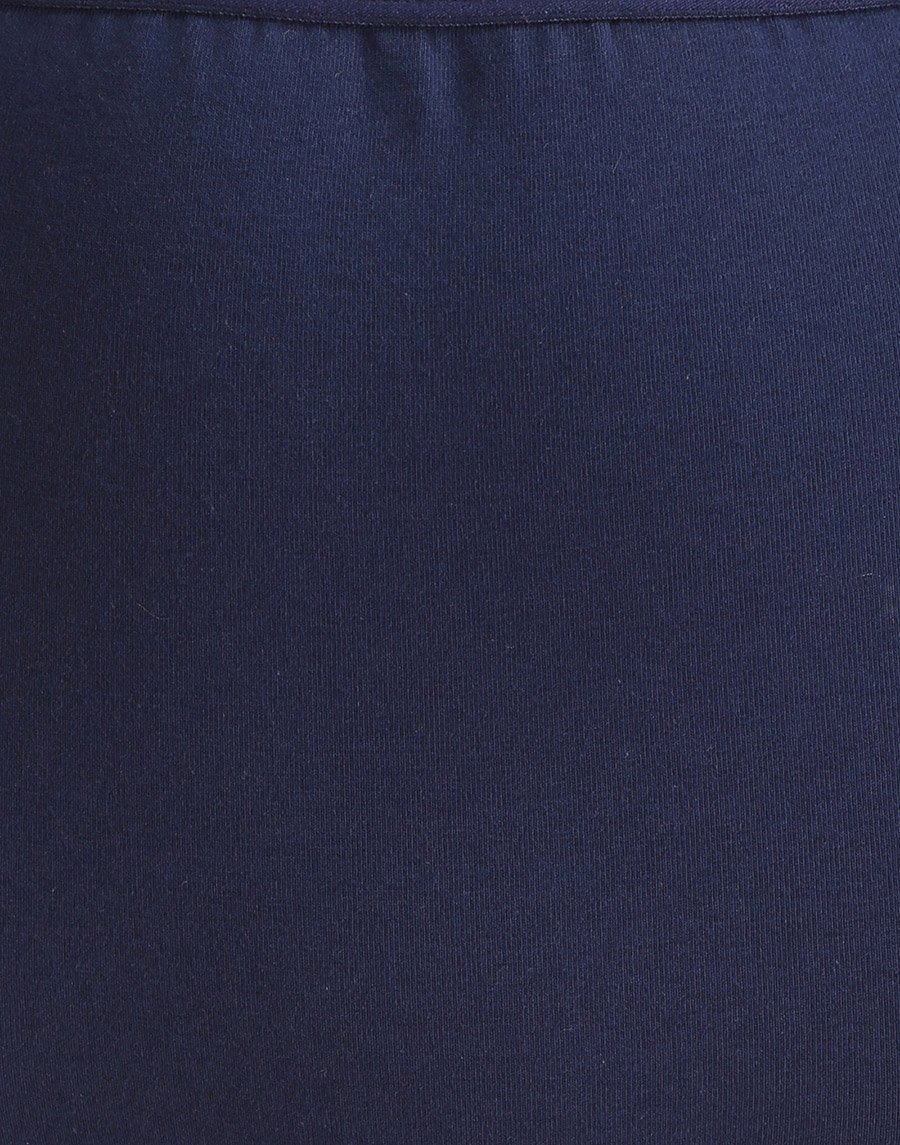 Navy Blue Cotton Maternity High Waist Hipster