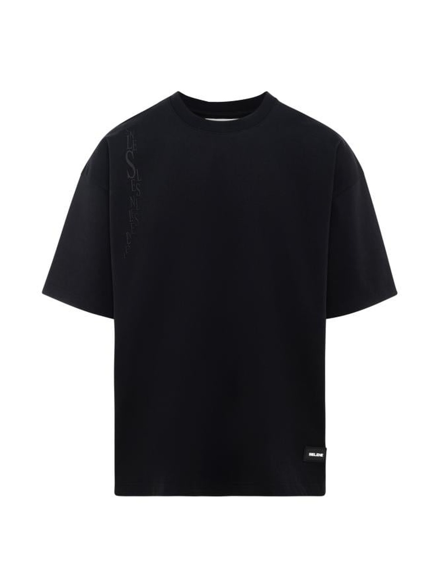 Unisex - Embroidered Logo Oversized T-Shirt