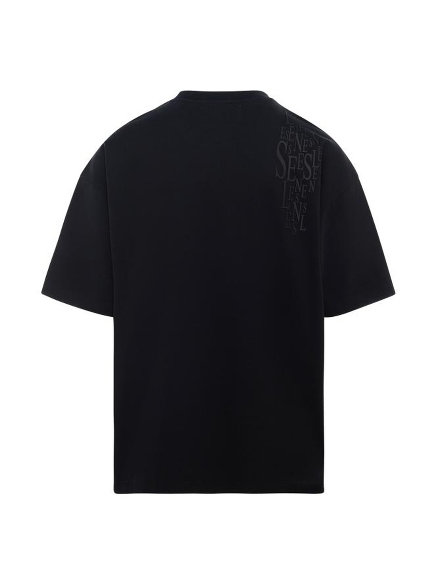 Unisex - Embroidered Logo Oversized T-Shirt