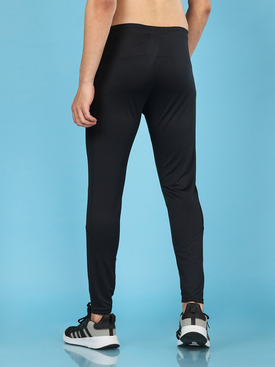 Men Solid Slim Fit Sports Track Pants with TECHNO DRY