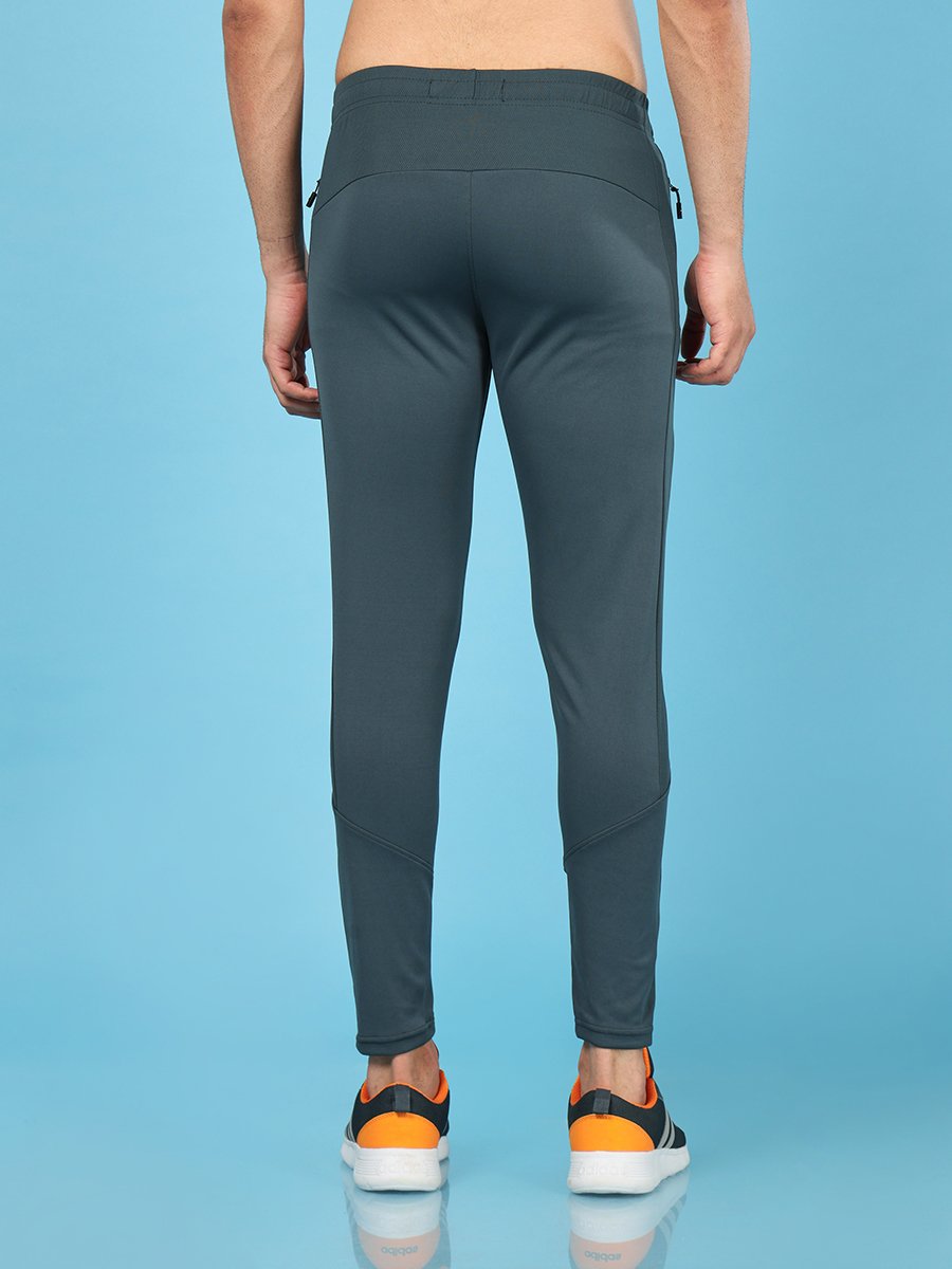 Men Solid Slim Fit Sports Track Pants with TECHNO DRY