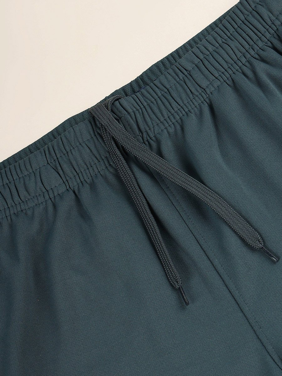 Men Solid Slim Fit Sports Track Pants with TECHNO DRY