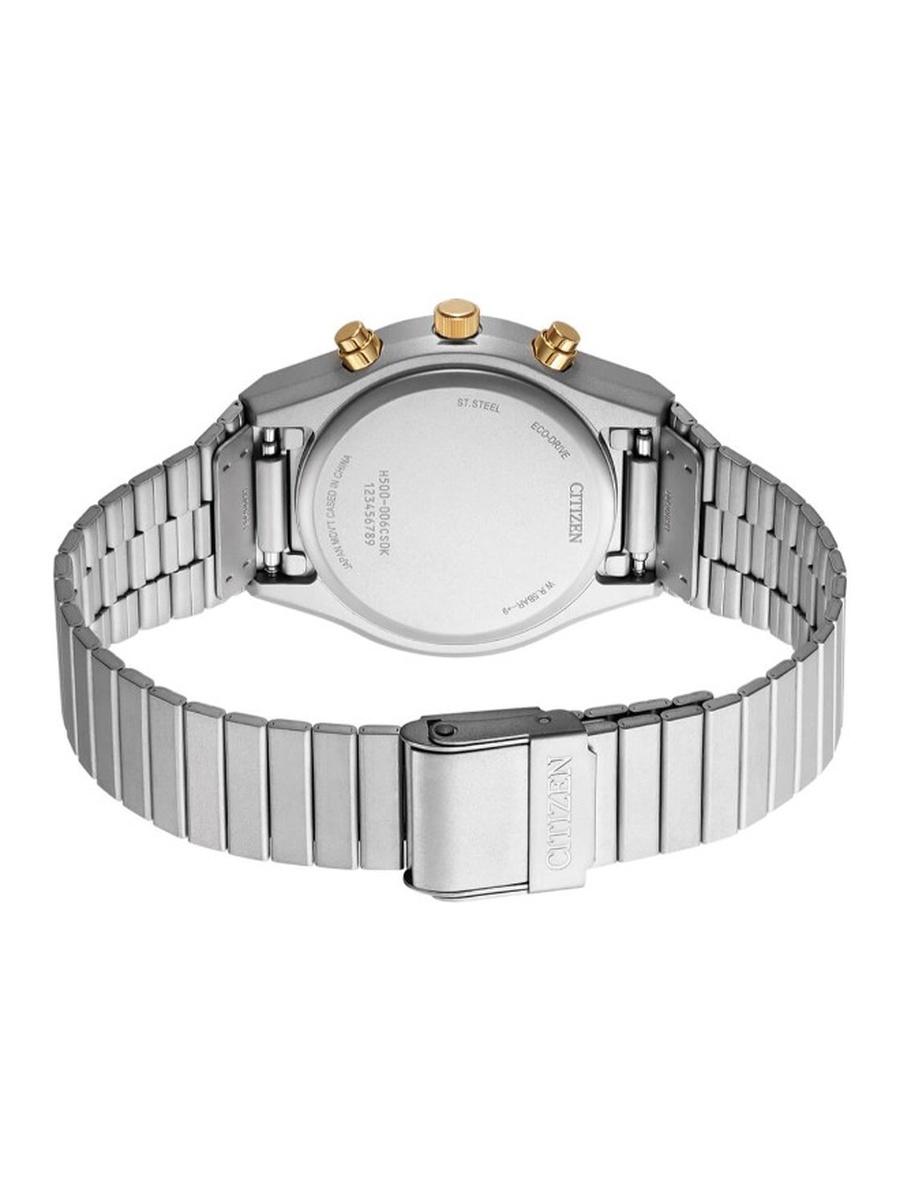 Eco-Drive Light Powered Movement Analog Watch with Stainless Steel Strap - AT2544-64E, Silver