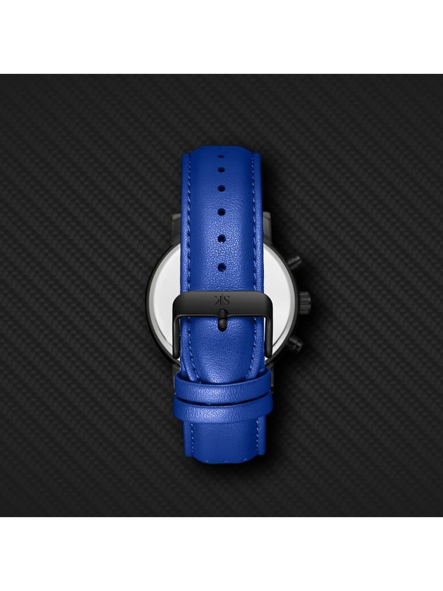 Epson VX9J Analog Watch with Leather Strap - K24119-BLNN, Blue