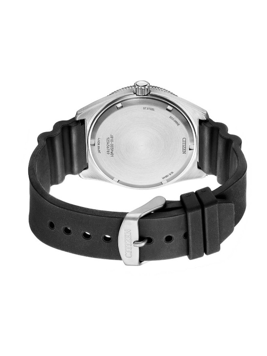 Eco-Drive Light Powered Movement Analog Watch with Polyurethane Strap - AW1760-14X, Blue
